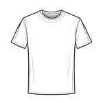 plain white short-sleeve crew-neck t-shirt image